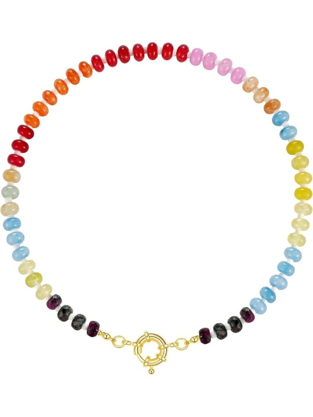 Boho Beaded Gemstone Necklace for Women - Chic Layering Jewelry Accessory
